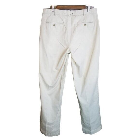 Lands End Womens Size 34 Long Tan Solid Chino Pants - Picture 6 of 9